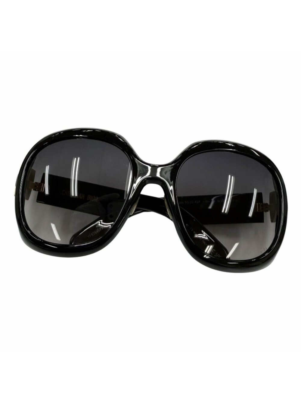 Dior Cannage Frame CD Logo Sunglasses Black Gold Demo Lens Eyewear